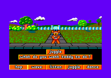 Fun School 3 for the Under 5s (Amstrad CPC) screenshot: but now he's juggling!