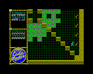 Ninja Massacre (ZX Spectrum) screenshot: Generous for keys here