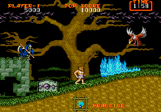 Ghouls 'N Ghosts (Genesis) screenshot: One of the other weapons that come in real handy