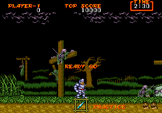 Ghouls 'N Ghosts (Genesis) screenshot: Ready to save the world