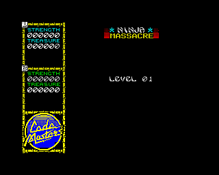 Ninja Massacre (ZX Spectrum) screenshot: Level 1