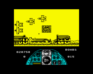 F1 Tornado (ZX Spectrum) screenshot: Game over