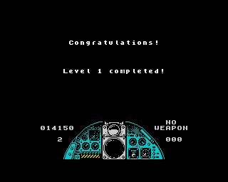 F1 Tornado (ZX Spectrum) screenshot: Level completed!