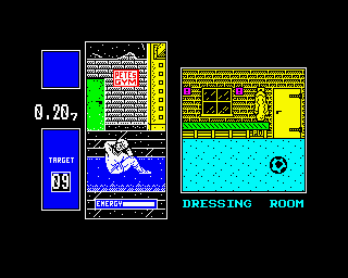 4 Soccer Simulators (ZX Spectrum) screenshot: Sit-Ups