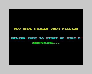 International Ninja Rabbits (ZX Spectrum) screenshot: When you've lost all your lives and the game is over, you have to rewind all the way back to level 1 again