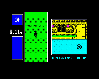 4 Soccer Simulators (ZX Spectrum) screenshot: Sprint Training