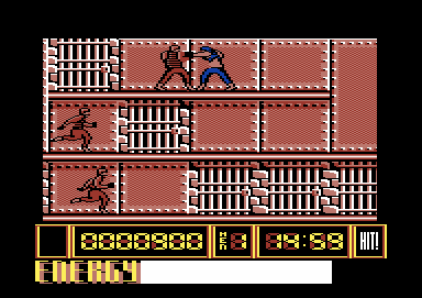 Knuckle Busters (Commodore 64) screenshot: Fighting...