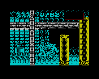 International Ninja Rabbits (ZX Spectrum) screenshot: Oh dear, it appears I have run out of energy!