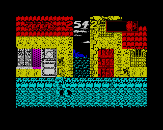 International Ninja Rabbits (ZX Spectrum) screenshot: Oh and you can go down more sewers