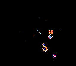 Gyruss (NES) screenshot: Fast to right