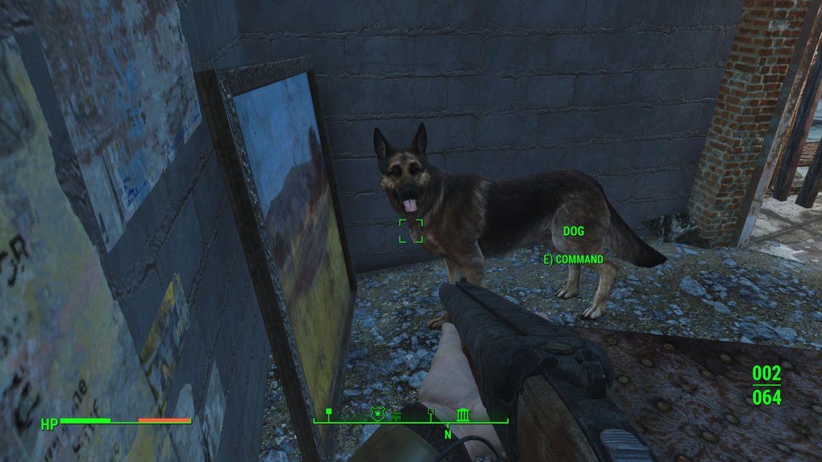Fallout 4 (Windows) screenshot: The dog is your first companion