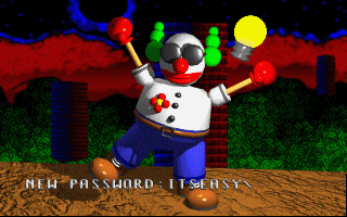 Charly the Clown (DOS) screenshot: Password entry
