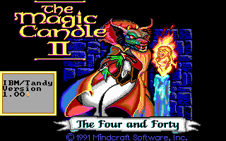 The Magic Candle II: The Four and Forty (DOS) screenshot: Title screen (EGA)