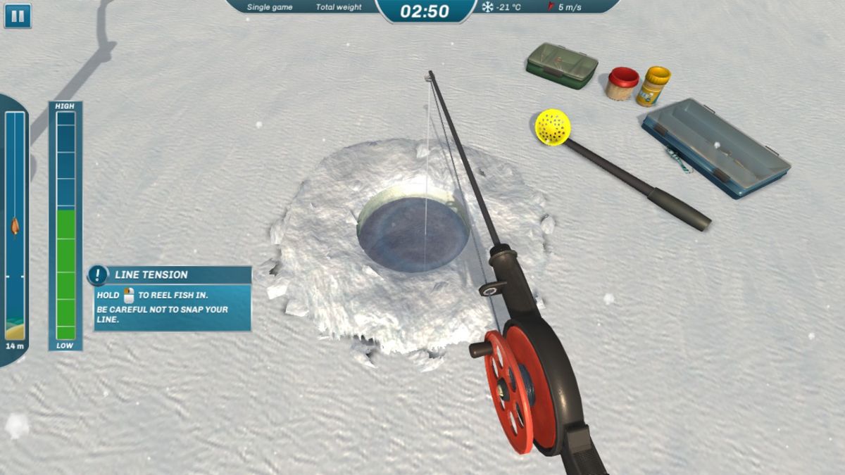 Ice Lakes (Windows) screenshot: Time to fishing