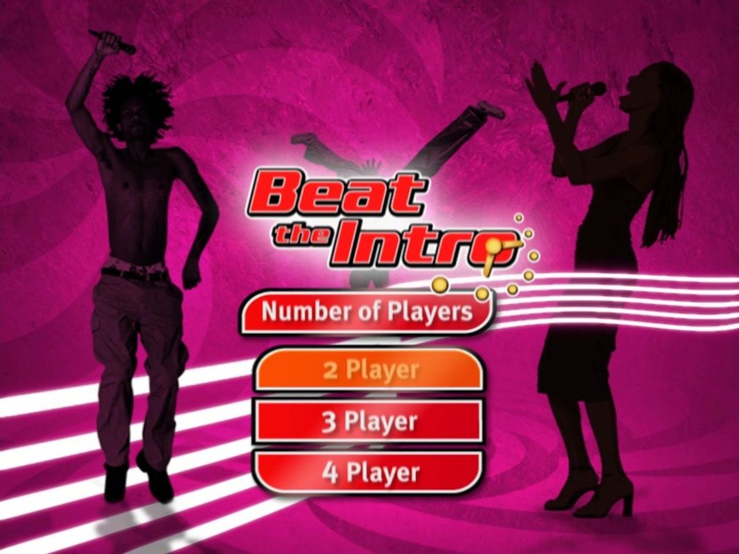 Beat the Intro 3 (DVD Player) screenshot: Head to Head: This screen to select the number of players folows the Decade Selection screen