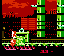 Zombie Nation (NES) screenshot: Bath in toxic dump