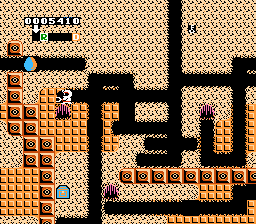 Hottāman no Chitei Tanken (NES) screenshot: Go to passage
