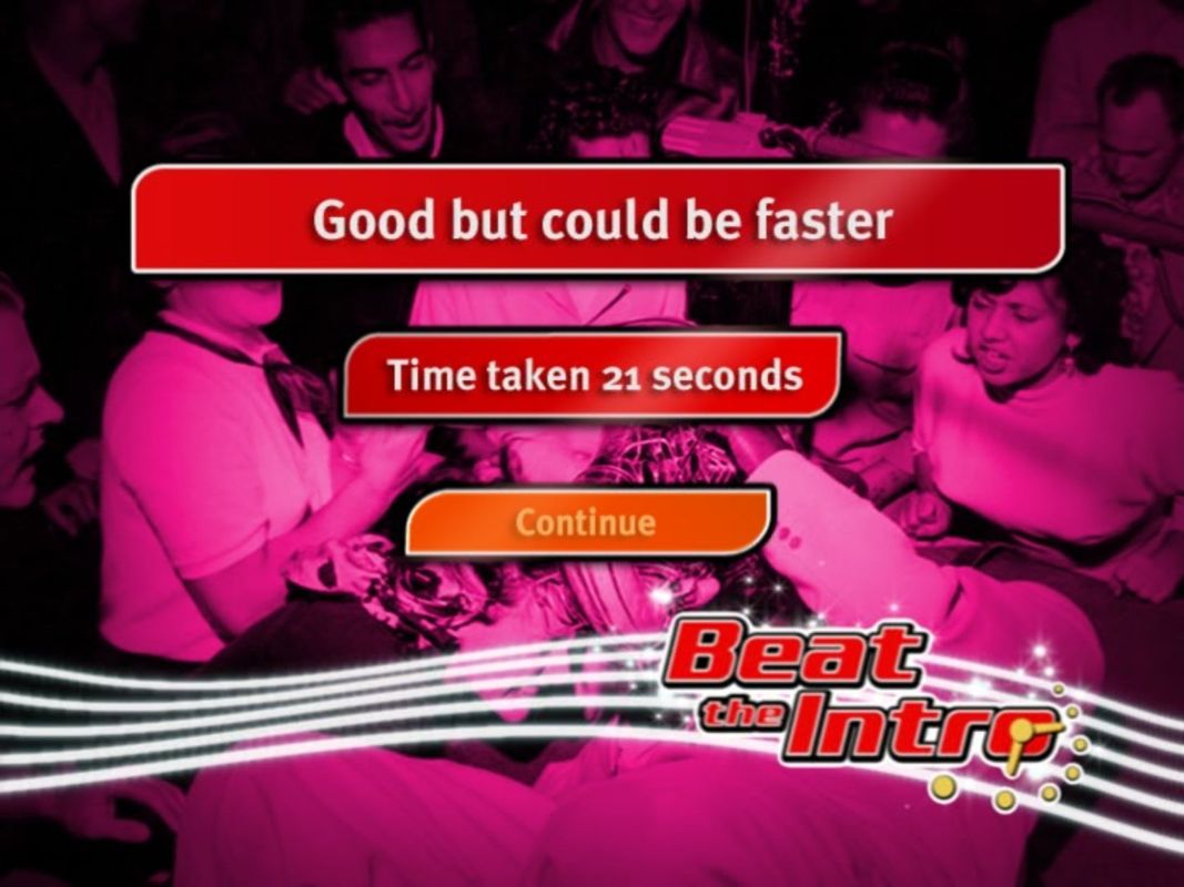 Beat the Intro 3 (DVD Player) screenshot: Quick Fire Game: Here the player answered all questions correctly and this is their time for the round