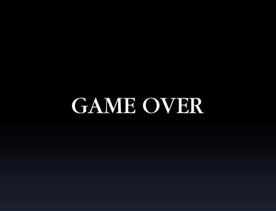DarkEnd (Windows) screenshot: Game over