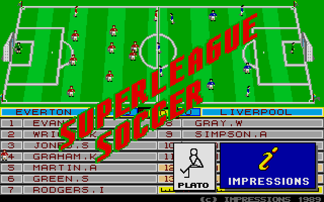 Superleague Soccer (Atari ST) screenshot: Title screen