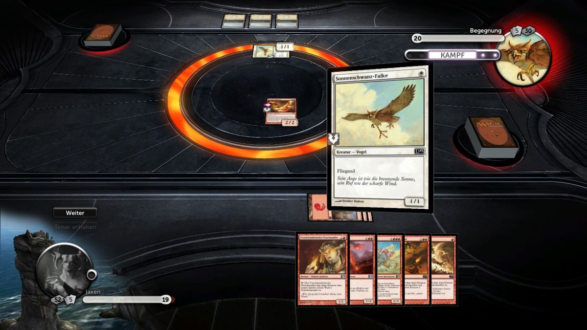 Magic: The Gathering - Duels of the Planeswalkers 2013 (Windows) screenshot: A blocker was selected.