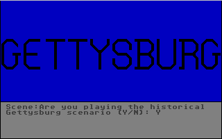 Gettysburg (Atari ST) screenshot: Title screen