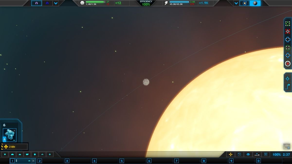 Planetary Annihilation (Windows) screenshot: Star with small planet