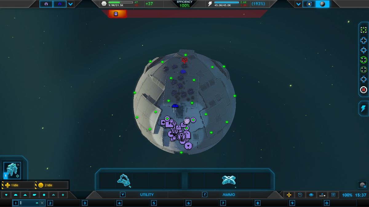 Planetary Annihilation (Windows) screenshot: Orbit view