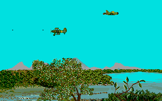 Legend of the Lost (Atari ST) screenshot: Level 1: horizontal shooter with parallax scrolling