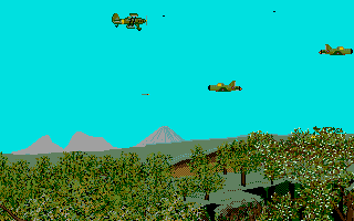 Legend of the Lost (Atari ST) screenshot: You can also turn and fly to the right side