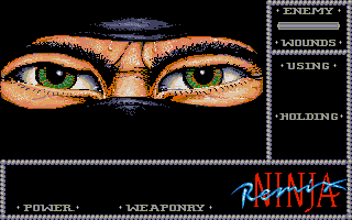 The Last Ninja (Atari ST) screenshot: Title screen