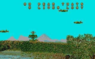 Legend of the Lost (Atari ST) screenshot: A hard landing ahead...
