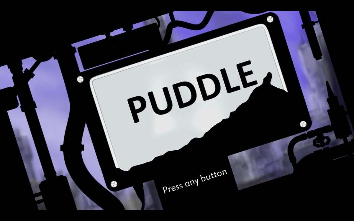 Puddle (Windows) screenshot: You can already tilt the title screen.