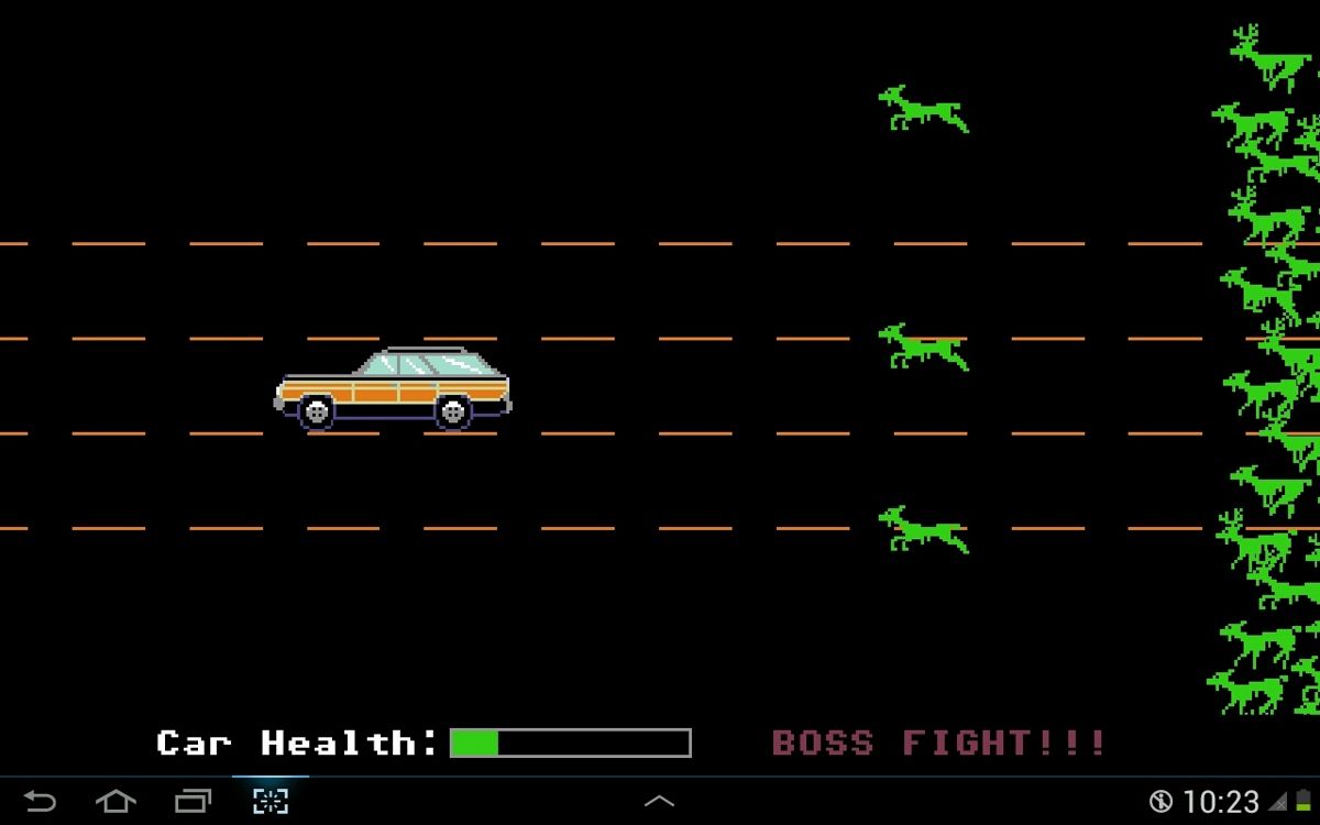 Organ Trail: Director's Cut (Android) screenshot: Followed by wild beasts (zombies?)