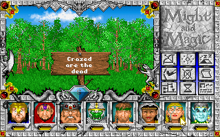 Might and Magic III: Isles of Terra (DOS) screenshot: Sometimes these signs tell you weird things...