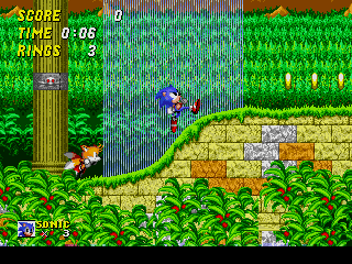 Sonic the Hedgehog 2 (Genesis) screenshot: Aquatic Ruins