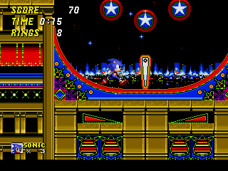 Sonic the Hedgehog 2 (Genesis) screenshot: Casino Night