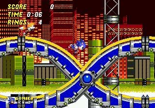 Sonic the Hedgehog 2 (Genesis) screenshot: The chemical plant level