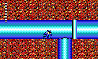 Mega Man (DOS) screenshot: Go down!