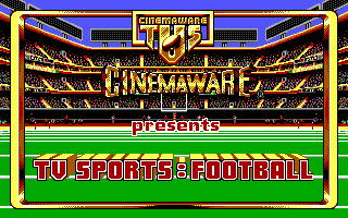 TV Sports: Football (DOS) screenshot: Title screen