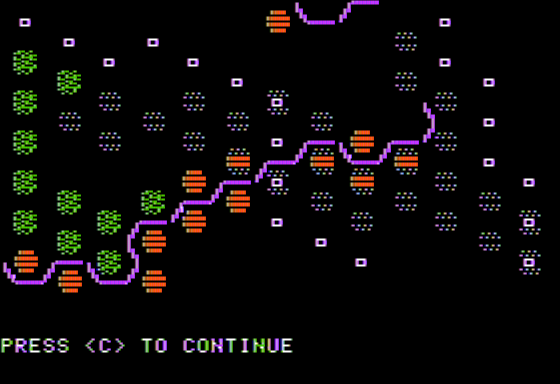 Objective: Kursk (Apple II) screenshot: Terrain Viewer