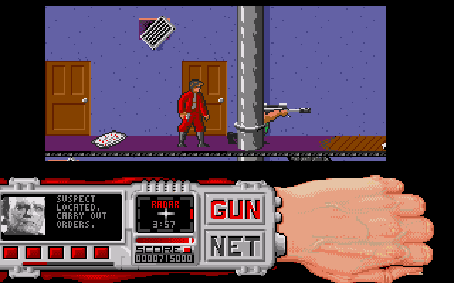 Techno Cop (Amiga) screenshot: Bob Devio