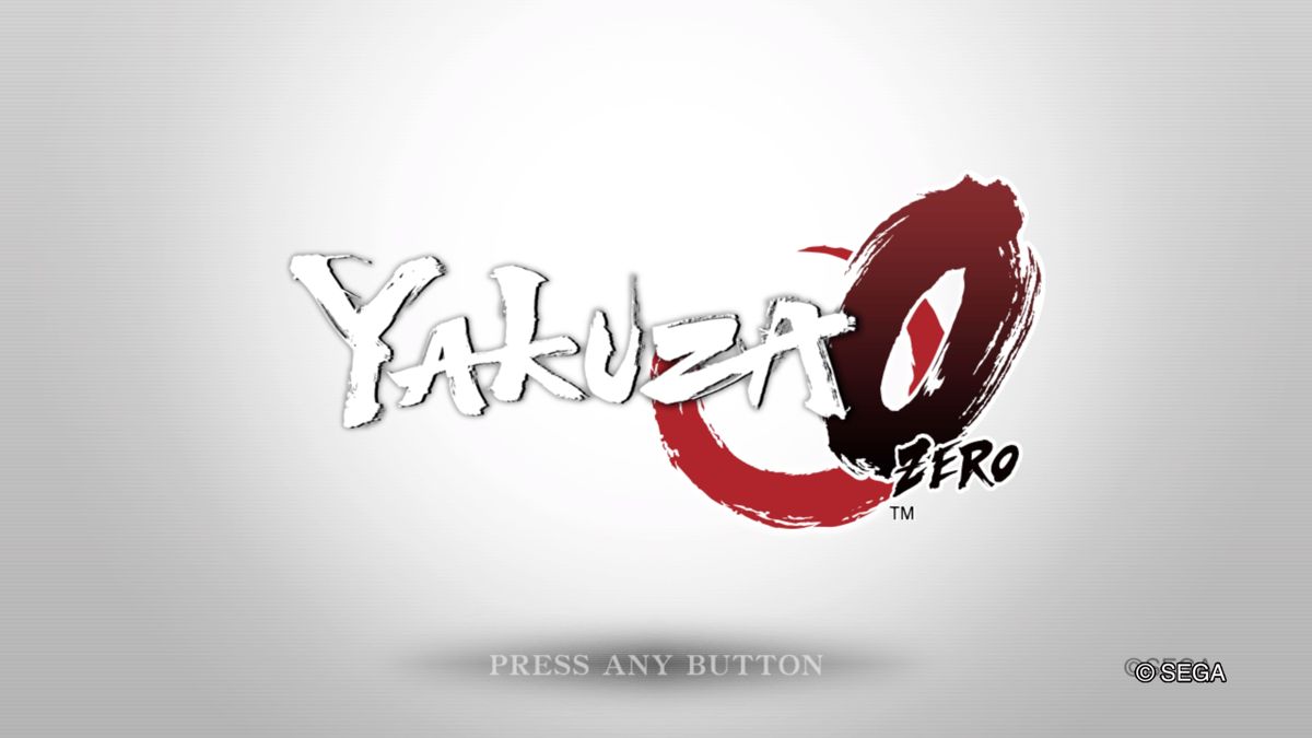 Yakuza 0 (PlayStation 4) screenshot: Main title