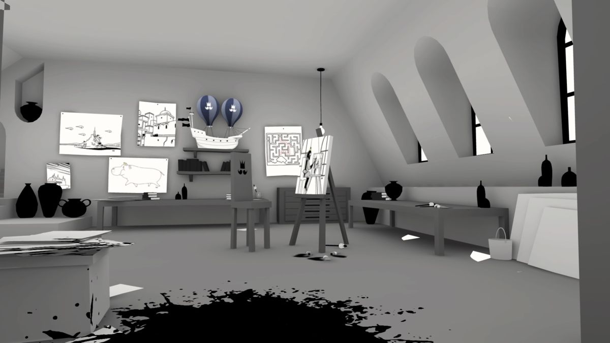 The Unfinished Swan (PlayStation 4) screenshot: Art room