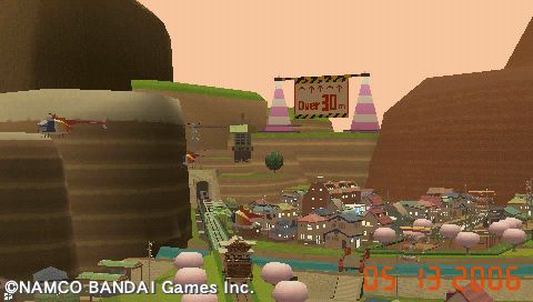 Me & My Katamari (PSP) screenshot: Landscape view taken with Photo Mode