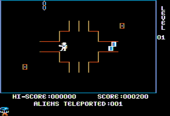 Teleport (Apple II) screenshot: 1 Alien Captured