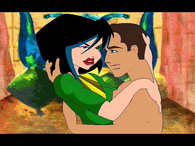 Alfred Pelrock (DOS) screenshot: The Egyptian princess and her lover