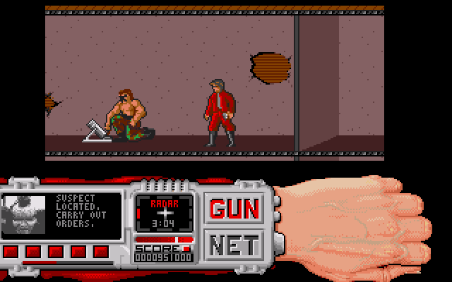 Techno Cop (Amiga) screenshot: Charles Prisley