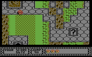 Bounder (Commodore 64) screenshot: Doing a long jump