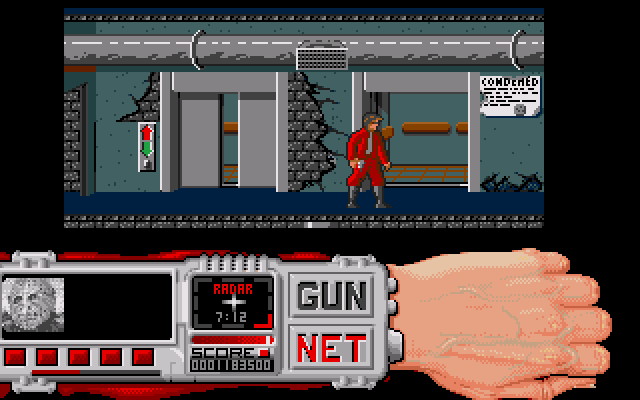 Techno Cop (Amiga) screenshot: DOA Headquarters